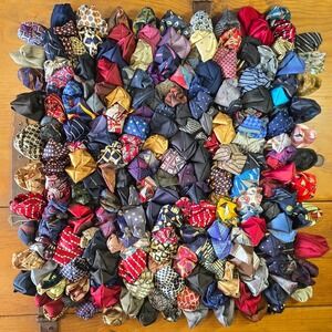 Vintage Dreamweavers Handmade Silk Tie Pillow Cover Reclaimed Mens Ties